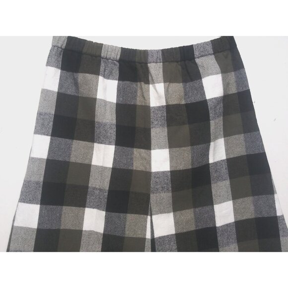 Vintage 70s Plaid Skirt A LIne Tartan Plaid Flannel Sz M/L Long Midi green black - Picture 3 of 7